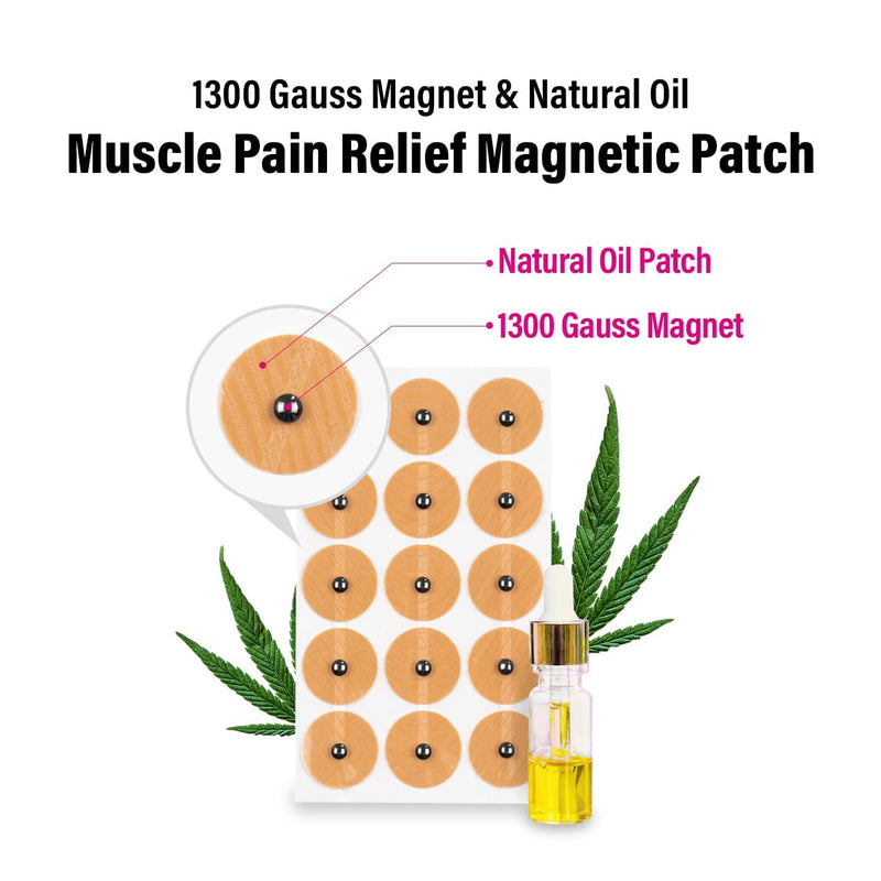 [Australia] - [45Pack] Muscle Magnetic Patch with Natural Oil, Magnetic Acupressure Patches, 1300 Gauss, Magnet Therapy, Light Magnetic Energies, Made in South Korea (45) 45 