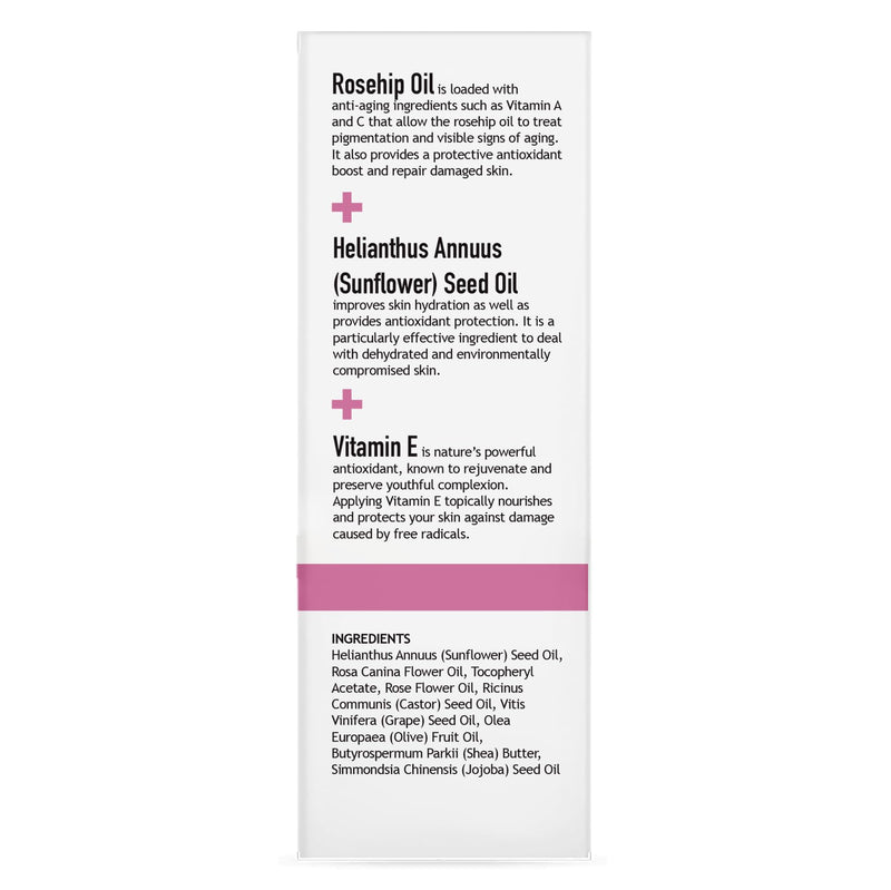 CLARA'S NEW YORK Rosehip Facial Serum with Vitamin E – Hydrating, Lightweight, Smoothing Skin – Made in USA, 30ml (1 Fl Oz) Rose Hip