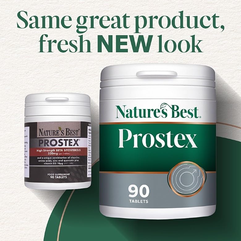 Nature’s Best Prostex - High Strength Men’s Health Supplement with Beta Sitosterol, Zinc & Vitamin D3 - Testosterone, Fertility & Immune Support - 90 Vegan Tablets (1+ Month Supply)