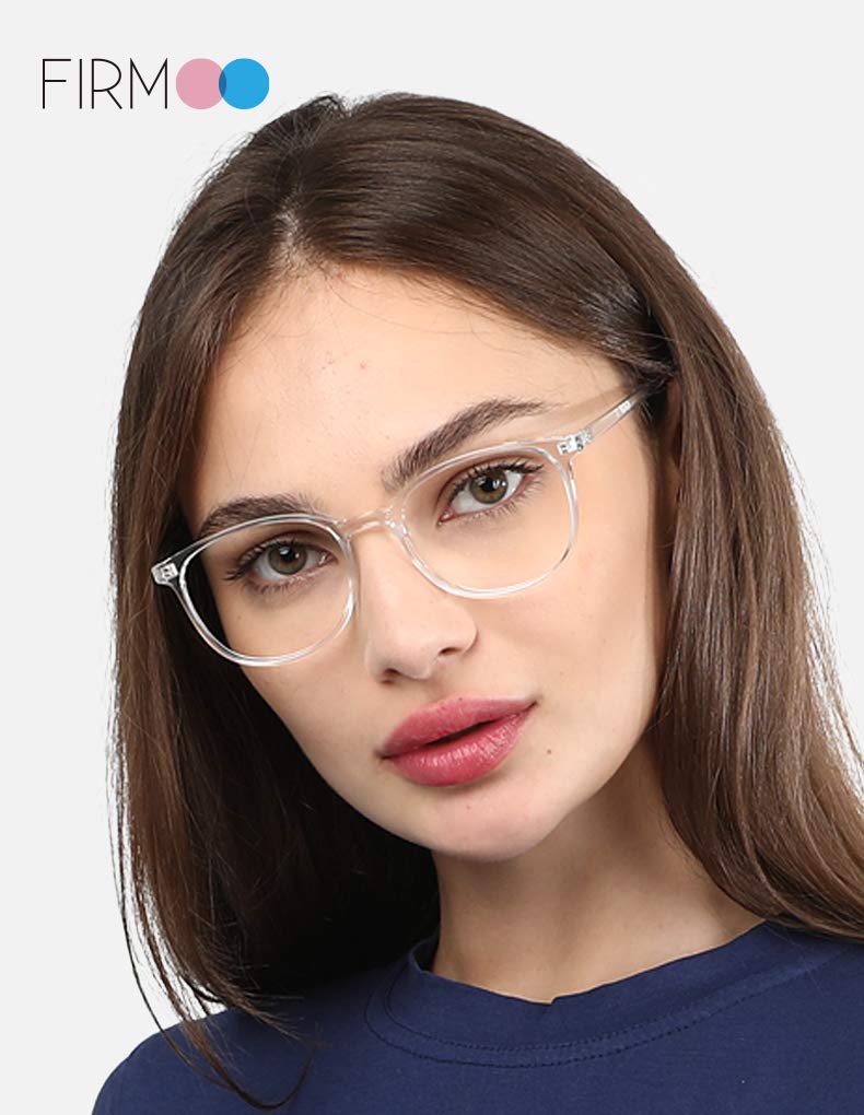 [Australia] - Firmoo Blue Light Glasses Computer Glasses Anti Fatigue Blue Light UV Protective Glasses Women Men TR90 Transparent 0.00x 
