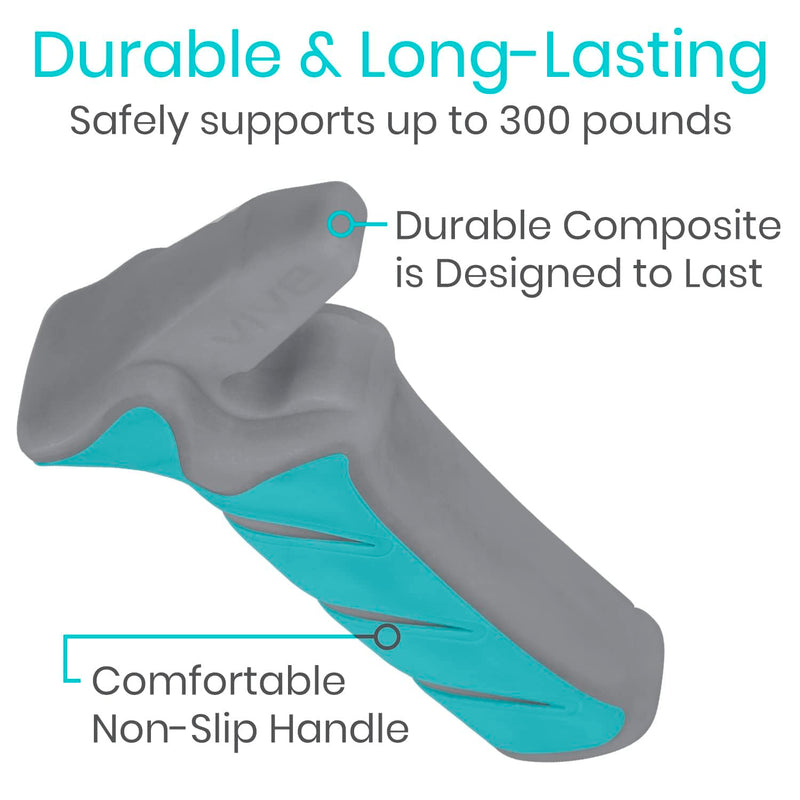 [Australia] - Vive Car Handle Assist for Elderly - Scratch Proof Latch - Auto Grab Bar Cane Support Aid - Standing Mobility Safety Tip to Help Get Out - Portable Assistive Device for Seniors, Handicapped Single 