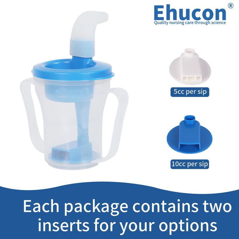 [Australia] - Dysphagia Regulating Drinking Cup for Swallowing and Disorders People,Dispenses 5cc or 10cc of Liquid Each Time,No Thickener is Used.Helps to Prevent Choking Blue 