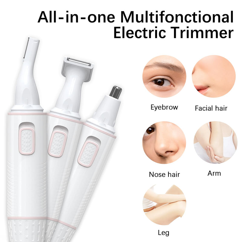 [Australia] - Antomoness Electric Eyebrow Trimmer for Women Hair Remover for Eyebrow Nose Face and Body Hair Removal with LED Light and Lithium-Powered Rechargeable Painless 