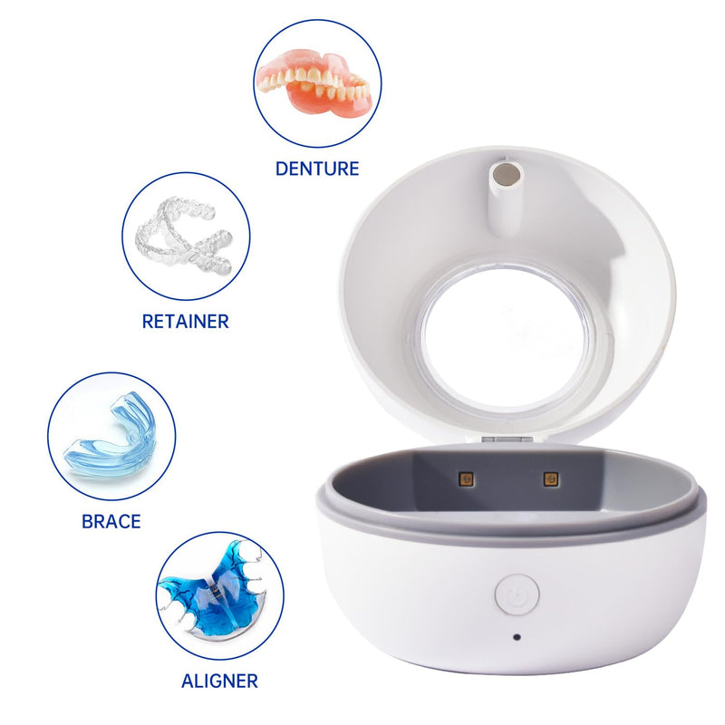 Denture Bath Storage Case, Dental Retainer Container