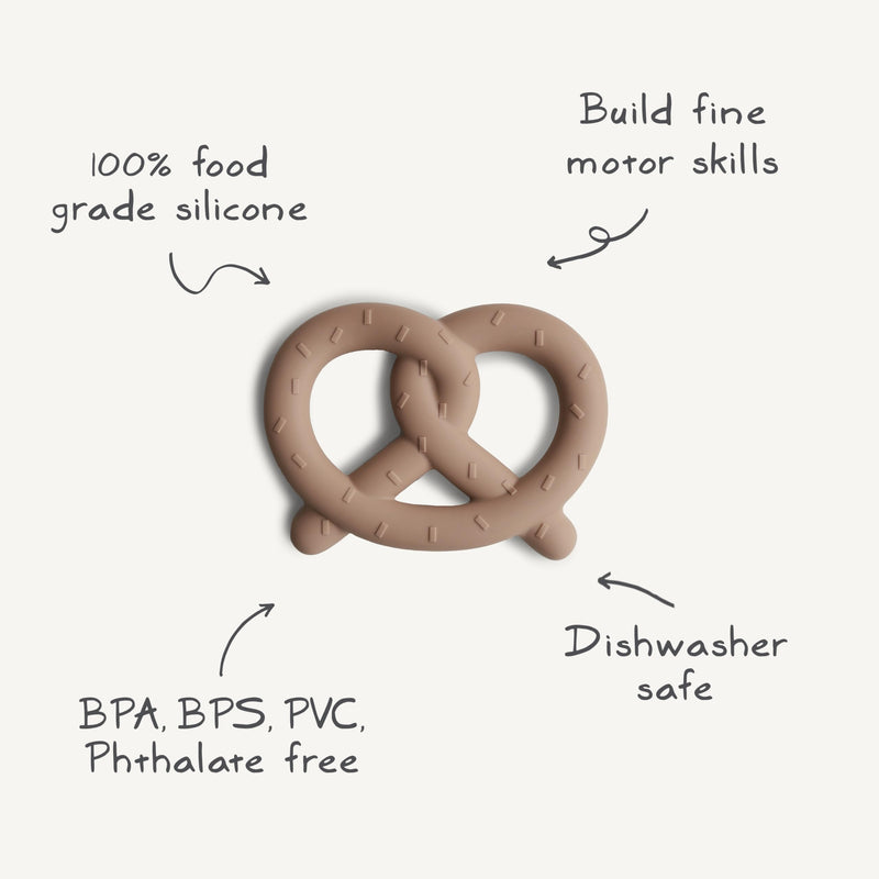 [Australia] - mushie Silicone Baby Teether Toy | Pretzel 