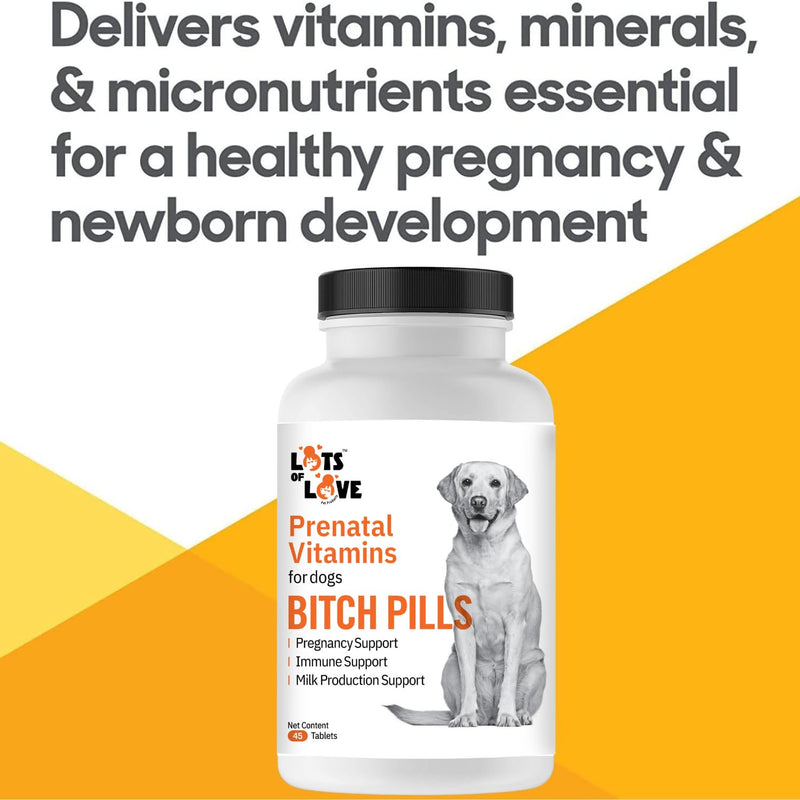 Bitch Pills - Pregnant Dog Prenatal Vitamins - 45 Tablets - PawsPlanet Australia