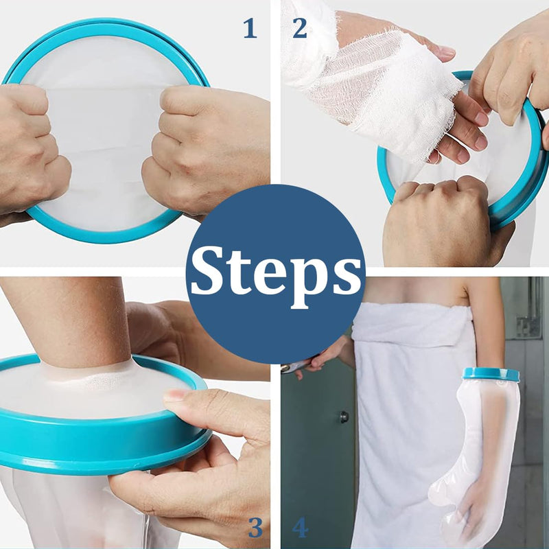 [Australia] - Hand shower protection, arm protection, waterproof cast arm for adults, waterproof, waterproof to keep the wound and bandage dry for bathroom shower 