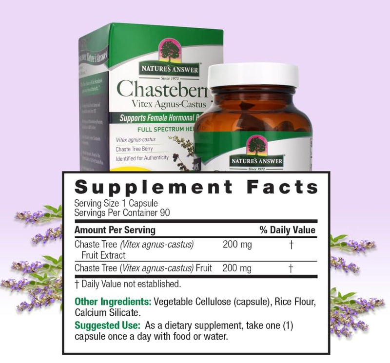 Natural's Answer Chasteb. Vitex, 400mg, 90 Capsules