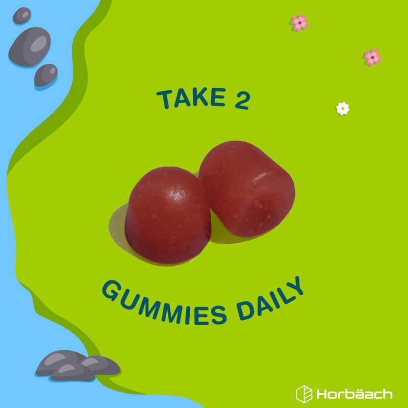 Kids Multivitamin & Omega 3 6 9 Gummies | 120 Count | 19 Nutrients with Vitamin A, B12, C, D and Zinc | Natural Berry Flavour | Vegetarian Friendly Formula | By Horbaach