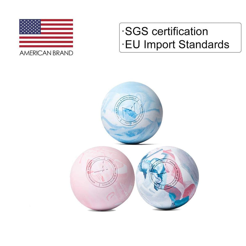 [Australia] - Massage Lacrosse Balls for Myofascial Release, SGS Certification, Massage Deep Tissue for Back and Shoulder, Trigger Point Therapy, Muscle Knots, Relieving Muscle Pain, Yoga Ball for Feet Blue 