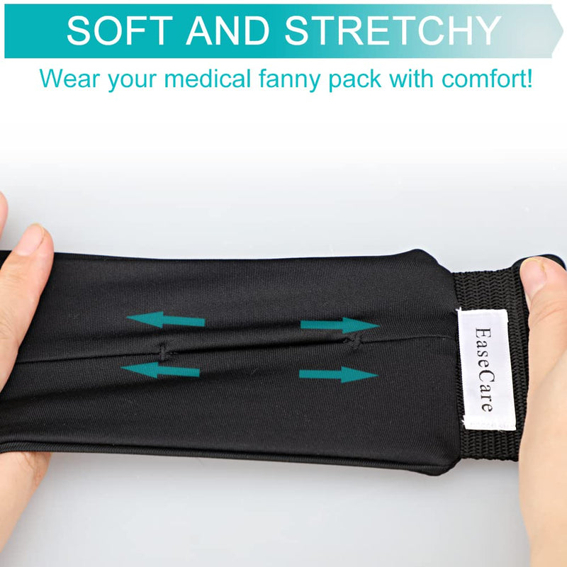 [Australia] - Peritoneal Dialysis PD Belt Catheter Holder Adjustable Abdominal Waist Accessories for Stomach G/Peg/J Feeding Tube Women Men Black, Large 36-50" Large (Pack of 1) 