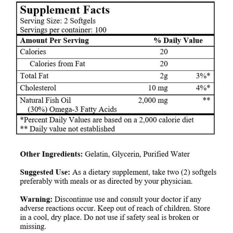 [Australia] - Omega 3 Alaska Deep Sea Fish Oil 1000mg 200 Softgels 
