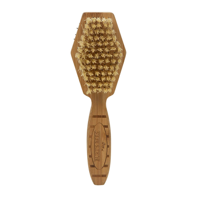 Burt's Bees for Pets Double Sided Pin & Hemp Bristle Dog Brush | Best All-Purpose Dog Brush to Reduce Shedding | for Long & Short Haired Large Dogs, Bamboo Brown Large - 1 Count - PawsPlanet Australia