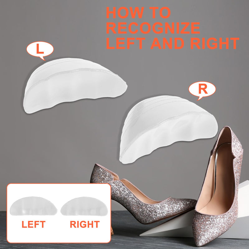 [Australia] - Shoe filler inserts, 3 pairs of toe filler inserts for shoes that are too large, insoles, adjustable shoe pads, toe cushions, shoe size reducer for women and men, high heels, suit shoes, casual flats, grey 