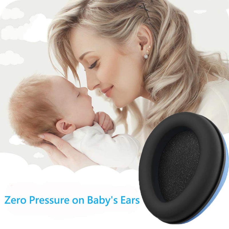[Australia] - Baby Noise Cancelling Headphones Infant Ear Protection Comfortable Noise Reduction Ear Muffs for Babies Toddler 1 Months to 2 Years, Blue Light Blue 