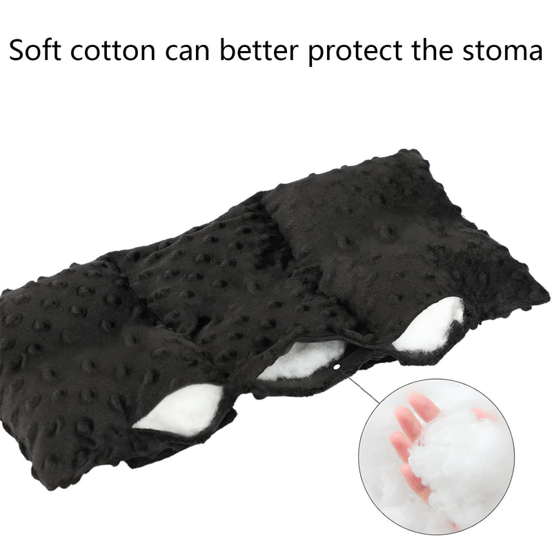 [Australia] - Ostomy Seatbelt Pillow Ostomy Supplies Seat Belt Protector for Stoma Guard Colostomy Bag Cover Supplies Ileostomy Urostomy Support Riding Cushion Minky Dot Black 1pcs Black 