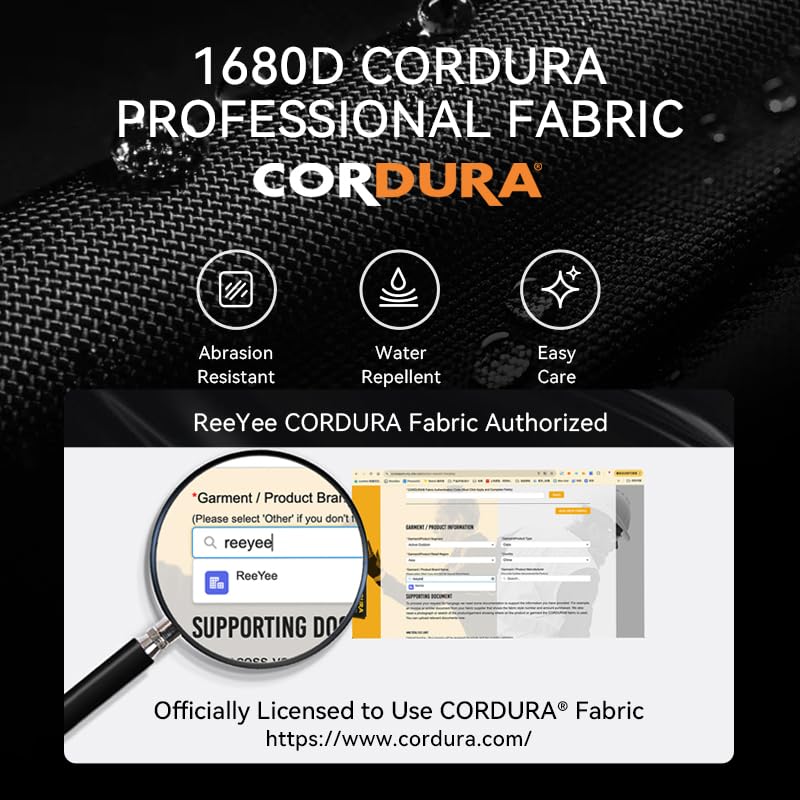 reeyee Cordura Passport Holder, Black | RFID, Travel Wallet