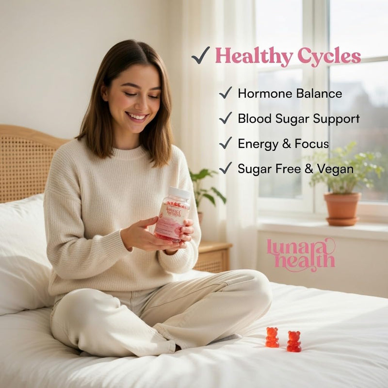 Myo-Inositol Vegan Gummies | PCOS, Hormone Balance Supplement, Fertility | 4000mg Myo-Inositol | 700mcg Folic Acid | 200mcg Chromium | Strawberry Flavour | 60 Gummies