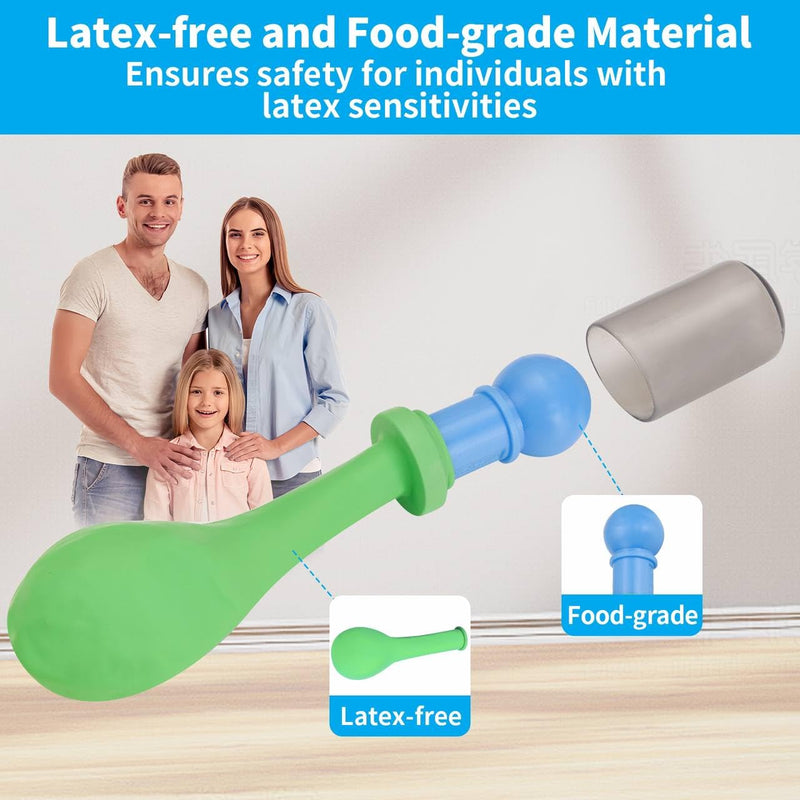 [Australia] - Tilcare Eustachian Ear Unclogger - Ear Unclogger for Treating Middle Ear Infection and Ear Popping for Adults - Includes 3 Nose Pieces, 3 Covers and 10 Balloons 