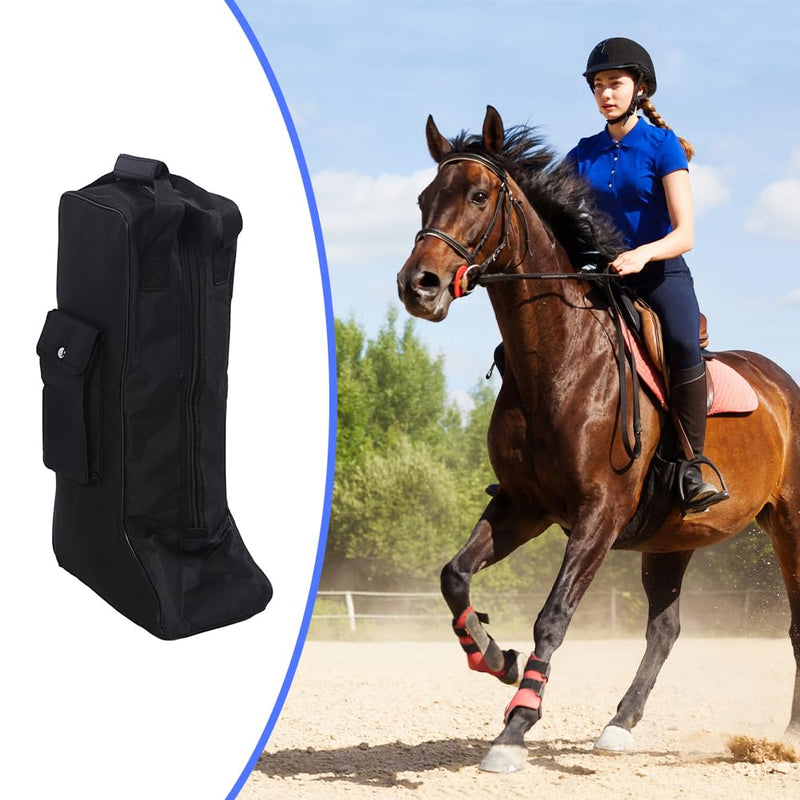 Cowboy Boot Bag for Travel - Holds Up to 8 Pairs Fits Boots Up to 13" Tall | Oxford Cloth, Waterproof, Zipper | Boot Bag for Equestrian, Western, Riding Boots | Men & Women for Travel & Storage