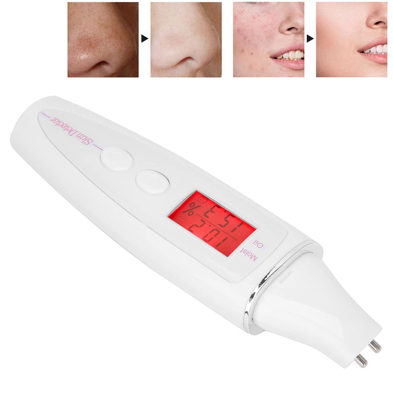 Skin Tester High Sensitive LCD Digital Skin Analyzer Water Oil Analyzer with Digital LCD Display Water Oil Monitor for Skin Care for Traveling,Home,Beauty Salon(02) 02
