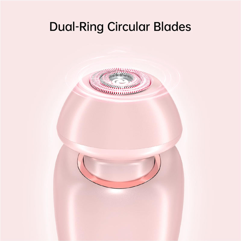 2 in 1 Women Electric Shaver, Dual Head Bikini Trimmer for Women, Rechargeable Ladies Electric Razor for Bikini Underarm Leg Arm Body Face Private Area, Wet and Dry Use Body Hair Trimmer