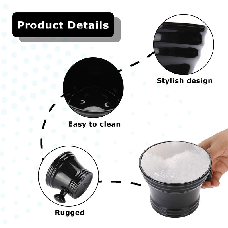 [Australia] - SOGHO shaving bowl, professional shaving mug, shaving soap dish, men's plastic shaving bowl with handle, barber shaving bowl, shaving brush bowl for shaving cream, facial cleansing soap dish 