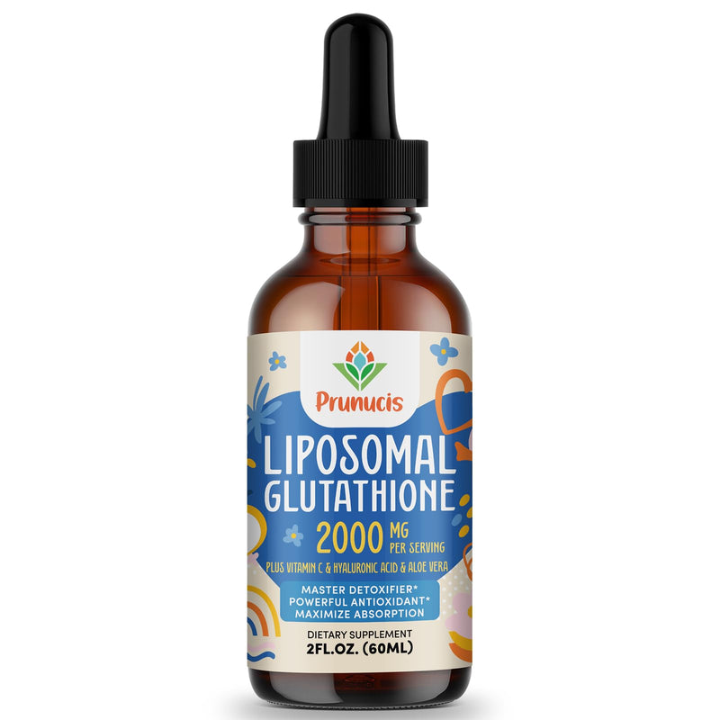 [Australia] - 2000MG Liposomal Glutathione Liquid, 98% Absorption, Active Form L-Glutathione Supplement, Vegan Friendly, Powerful Antioxidant Complex for Immune System, Aging Defense, Detox, 2 FL.OZ 2 Fl Oz (Pack of 1) 