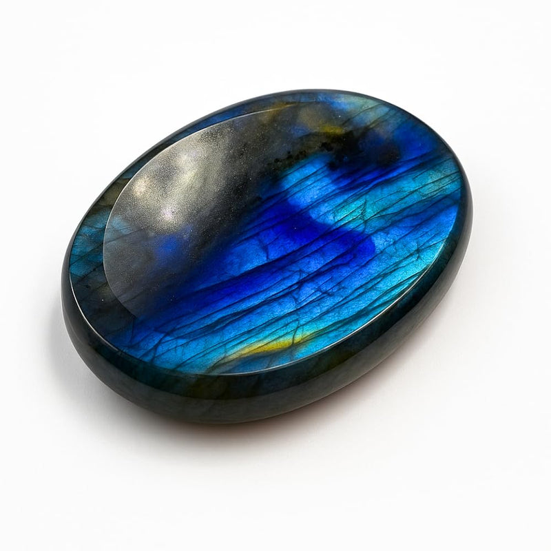 [Australia] - Labradorite Worry Stones ‚Äì Crystal Thumb Worry Stone for Anxiety, Stress ‚Äì Relaxing and Soothing Balance Stones for Meditation, Stress Relief ‚Äì Healing Stones and Crystals for Men and Women Labradorite 