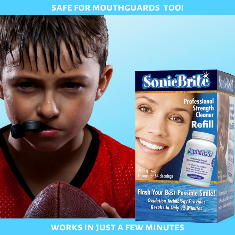 High Intensity Dental Cleaning Powder — Freshen Your Dentures, Retainers, Night Guards and Aligners — Powerful Formula Removes Stains, & Plaque