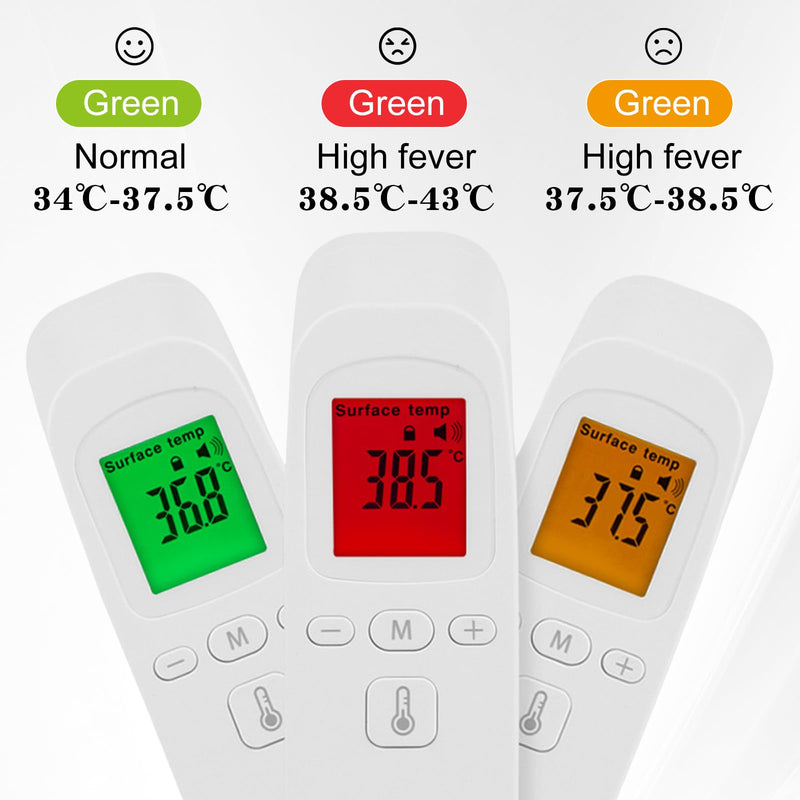[Australia] - Homirty fever thermometer contactless for adults children baby, digital forehead thermometer temperature measuring device, accurate quick reading, fever alarm, memory recall with precise time, white 