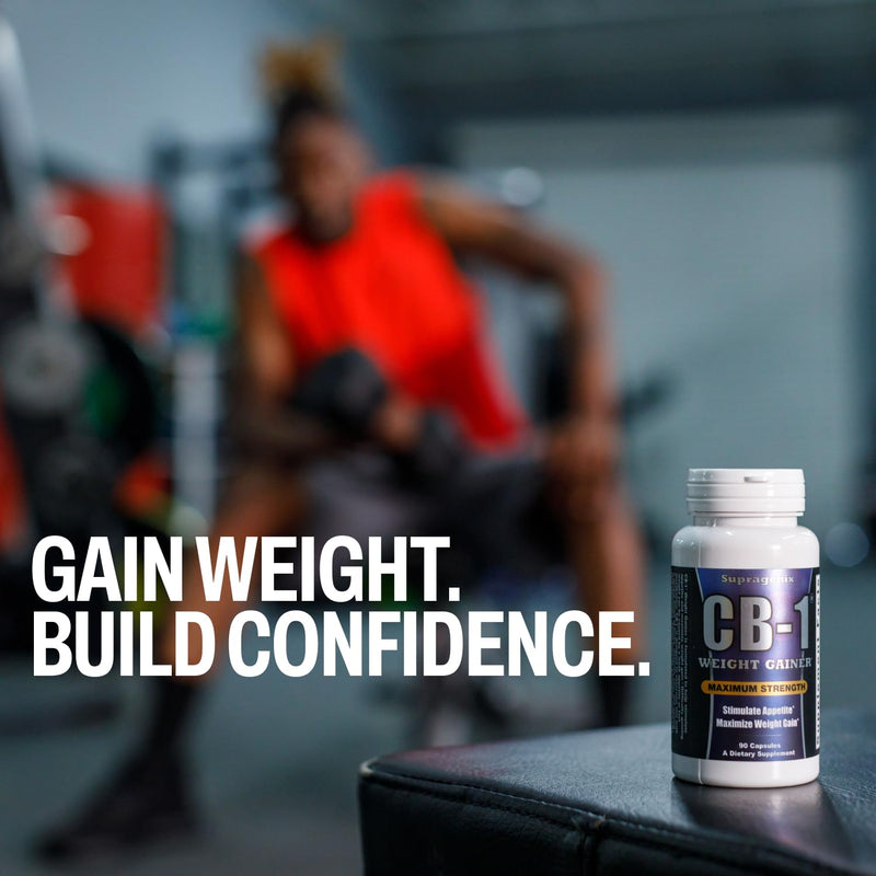 CB-1 Weight Gainer Pills (90 Count) | Clinically Tested Appetite Stimulant | Healthy Weight Gain Pills for Underweight Women & Men | Powerful Mass Gainer