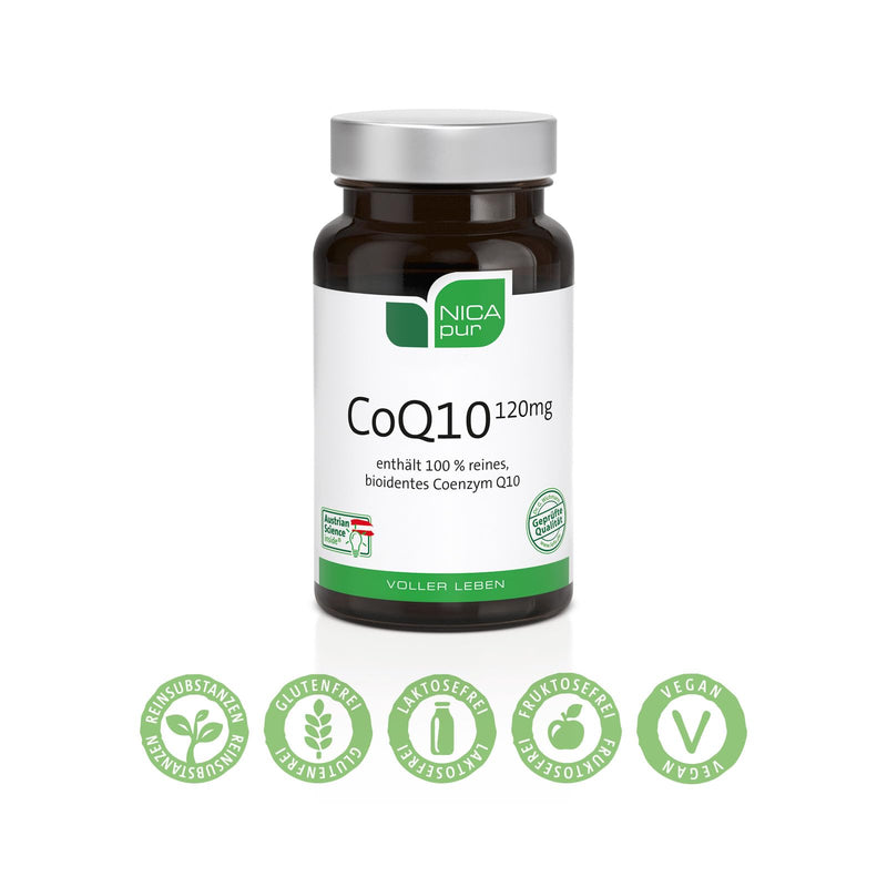 [Australia] - nicapur® Coenzyme Q10 120 mg I HIGH DOSE - 100% pure, bioidentical COENZYME Q10 60 pieces (pack of 1) 