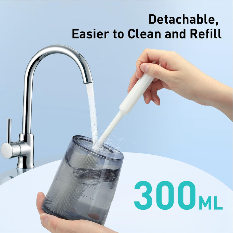 [Australia] - COSLUS Water Dental Flosser Pick for Teeth: 4 Modes Cordless Portable 300ML Larger Tank Water Teeth Cleaner IPX7 Waterproof Flossing Cleaning Picks for Home Travel FC5360 Black 