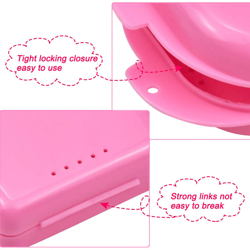 [Australia] - NATUCE Braces Box Pack of 5 Braces Box Prosthesis Box Dentures Dental Box, Orthodontic Dental Retainer Box Prosthesis Storage Container Denture Cup Dental Care 