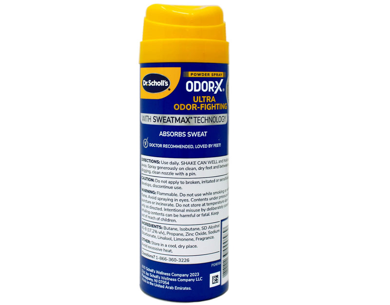 Dr. Scholl's ODOR-FIGHTING SPRAY POWDER, 4.7 oz - Instant Odor Destroyer - All-Day Protection - Freshens Feet & Shoes (Pack of 2)