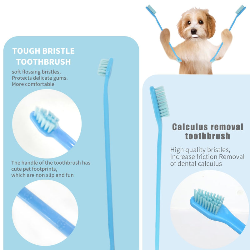 HOP Pet Toothbrush Kit 10PCS Cats Dogs Dental Care Soft Bristles Finger Toothbrush Set Toothpaste Fresh Breath Dog Oral Care Kit Suitable for All Pets Home of Paws