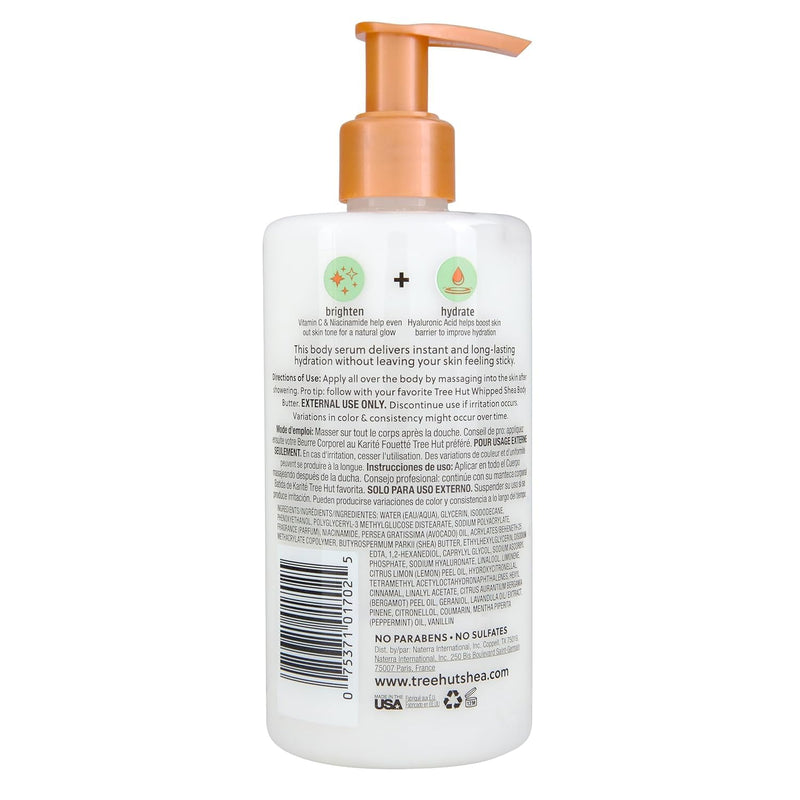 Tree Hut Hydraglow Palm Grove Body Serum & Lotion, 11 Fl Oz | Body Serum, Brighten & Hydrate, with Hyaluronic Acid, Lightweight, Non-Greasy Formula, Vitamin C & Niaciamide, 11 Oz 11 Fl Oz (Pack of 1)
