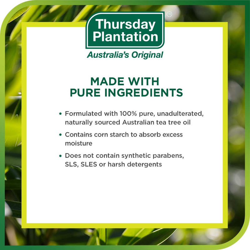 Thursday Plantation Tea Tree Foot Powder, Helps Prevent Foot Odor and Sweat, 3.5 Ounces 3.5 Ounce (Pack of 1)