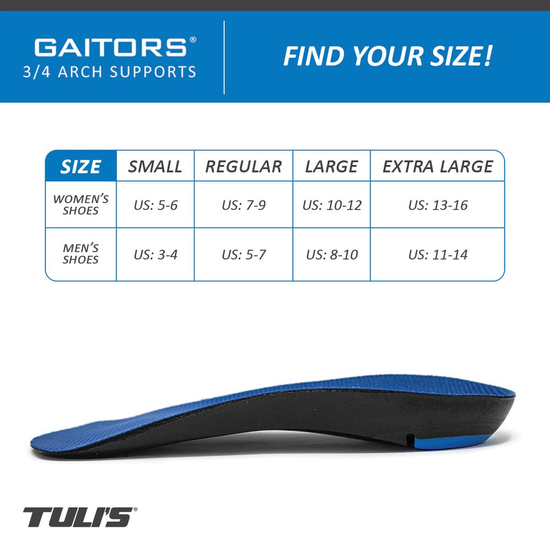[Australia] - Tuli's Gaitors 3/4 Length Premium Arch Support Orthotic Insoles for Plantar Fasciitis and Fallen Arches, Small 