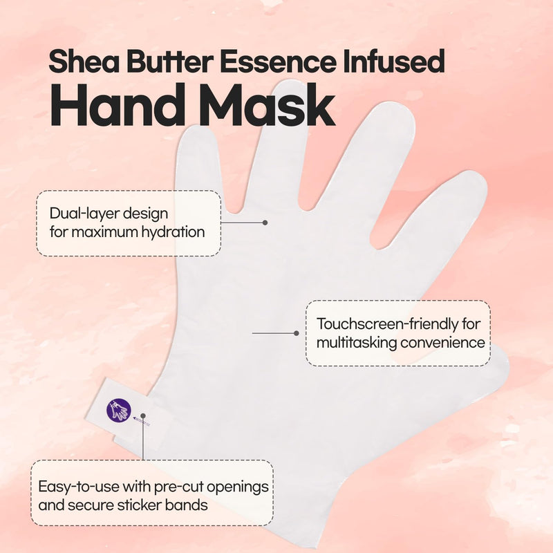 [Australia] - Epielle Moisturizing Hand & Foot Masks 12 Pairs, Soften Dry Hands & Cracked Heels with Sunflower Seed Oil & Avocado Oil, Korean Skin Care, Spa Self Care Gifts for Women, 6 Gloves & 6 Socks 