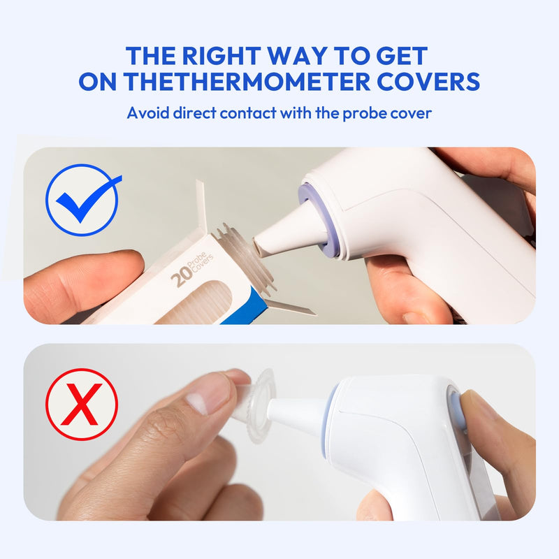 [Australia] - 120X Ear Thermometer Probe Covers, for All Braun Thermometer Ear Covers, Lens Filters, Refill Caps, 0% BPA Disposable Covers 120 