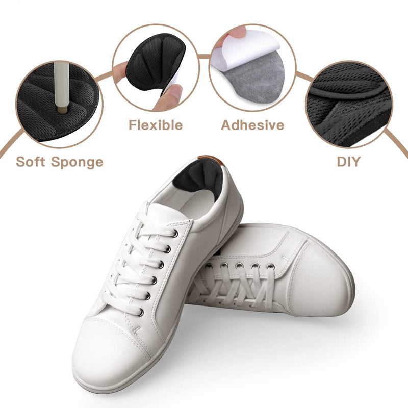 [Australia] - Flintronic 2 pairs of sneaker repair patches, heel patches, shoes heel repair sneakers, leather heel protection, heel pad repair for most types, black black-2 pairs 