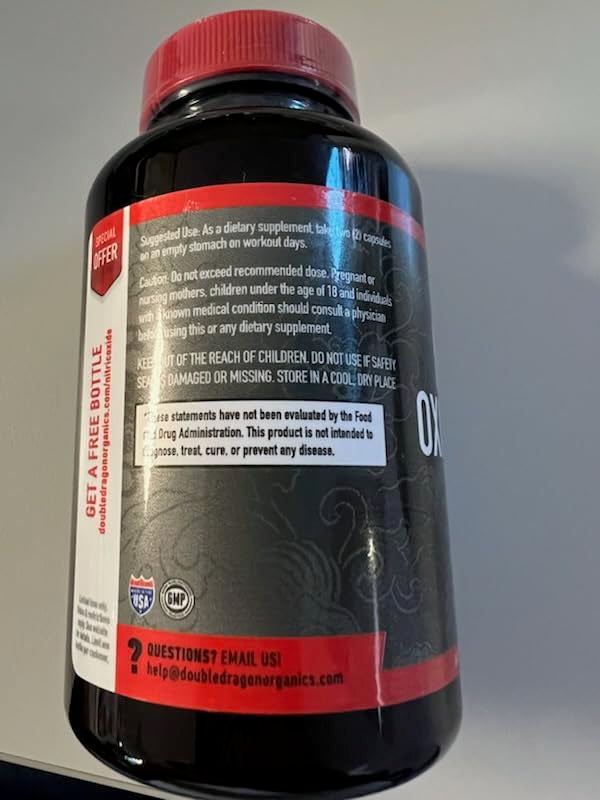 [Australia] - Nitric Oxide Booster Supplement, 1600mg Extra Strength L-Arginine, Citrulline Malate, and Alpha-Ketoglutarate (60 Count, 1 Bottle) 60 Count (1 Bottle) 