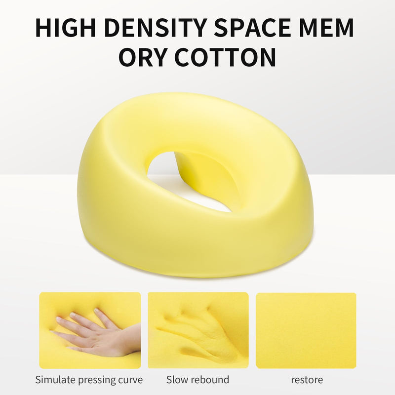 [Australia] - Face Down Pillow for Massage - Eye Surgery Face Pillow， Suitable for Massage Beds and Home Sleep， with Memory Foam， and Removable Pillowcase (Dark Gray) Dark Gray 