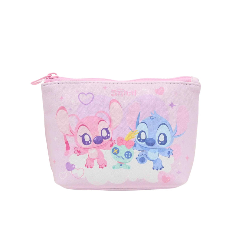 Impressions Vanity Angel Cosmetic Pouch and LED Compact Mirror Set Travel Makeup Bag with Pink Hardware and Portable Lighted Mirror with 3X Magnified top Mirror, Adjustable Brightness