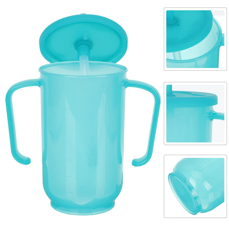 [Australia] - Beaupretty Elderly Sippy Cup Spill Proof Adult Drinking Cup with 2 Handles Anti-Choking for Seniors Mobility and Daily Living Aid 