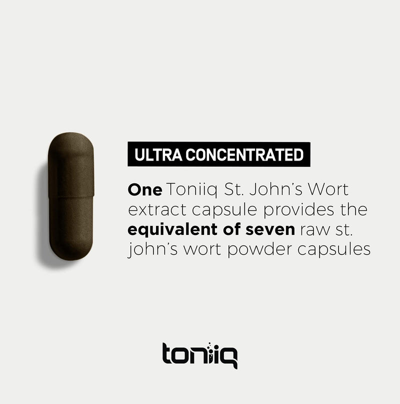 [Australia] - 1,000mg Ultra High Strength St. John's Wort Capsules (Non-GMO) - 7X Concentrated Extract - 0.3% Hypericin - Highly Purified and Bioavailable - 120 Capsules 