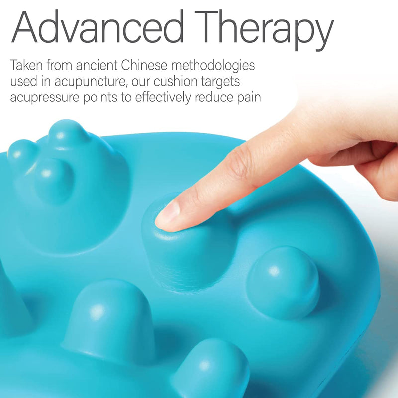 [Australia] - Kanjo Acupressure Neck Pain Relief Cushion | Cervical Traction Device & Acupressure Cushion for Muscle Tension & Relaxation | Helps Relieve Neck & Shoulder Pain | FSA & HSA Eligible | Blue Original Neck Cushion - Blue 