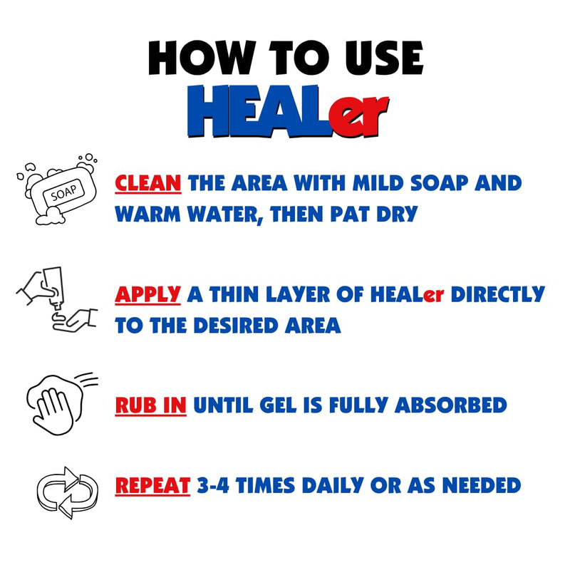 [Australia] - HEALer Tattoo Aftercare Gel - New Formula, Aloe & Vitamin E Tattoo Moisturizer, Fast-Absorbing, Non-Greasy Care for New Tattoos & Piercings Gentle Cream on Sensitive Skin, Travel Size, 3oz 